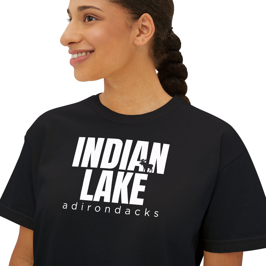Indian Lake Adirondacks Ladies Boxy Tee