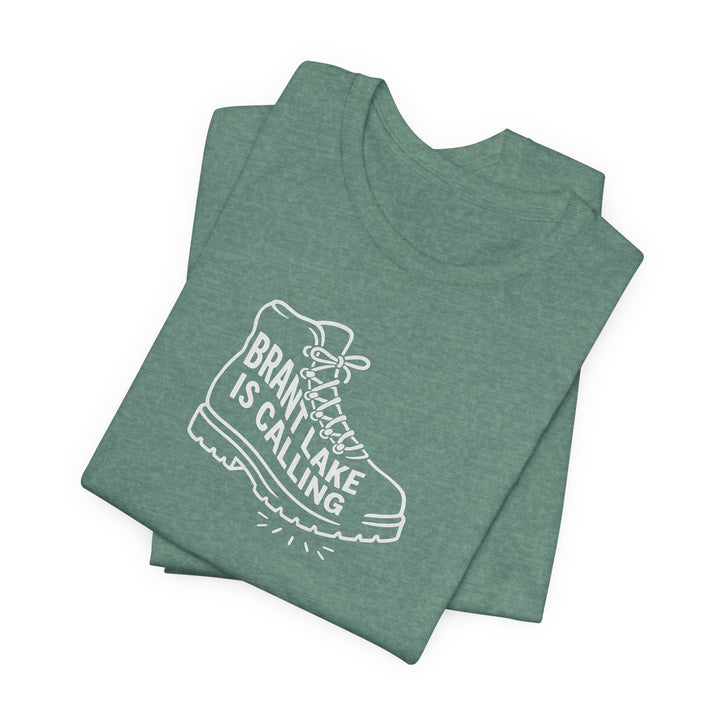 Brant Lake is Calling Hiking Boot Tee