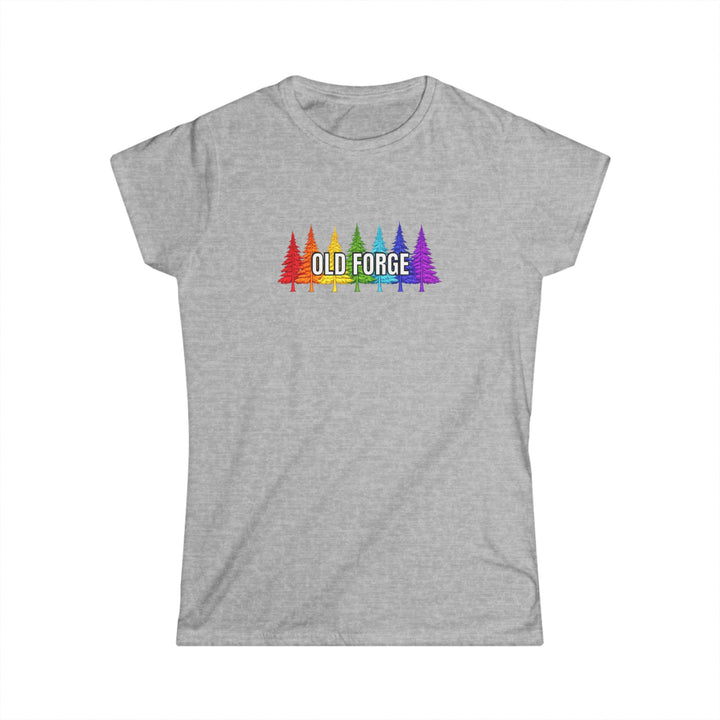 Old Forge Rainbow Trees Ladies Tee