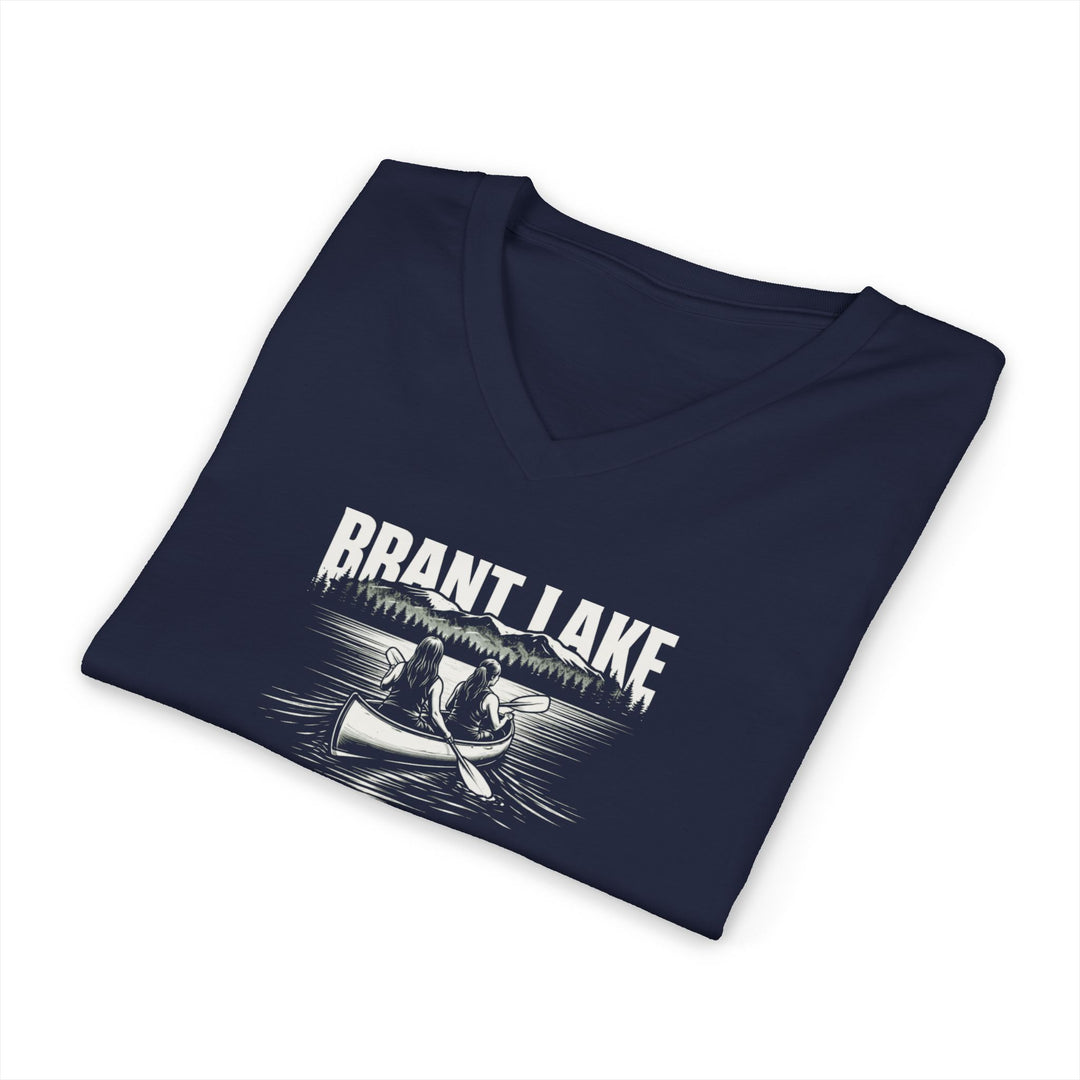 Brant Lake Unisex V-Neck Tee - Canoe