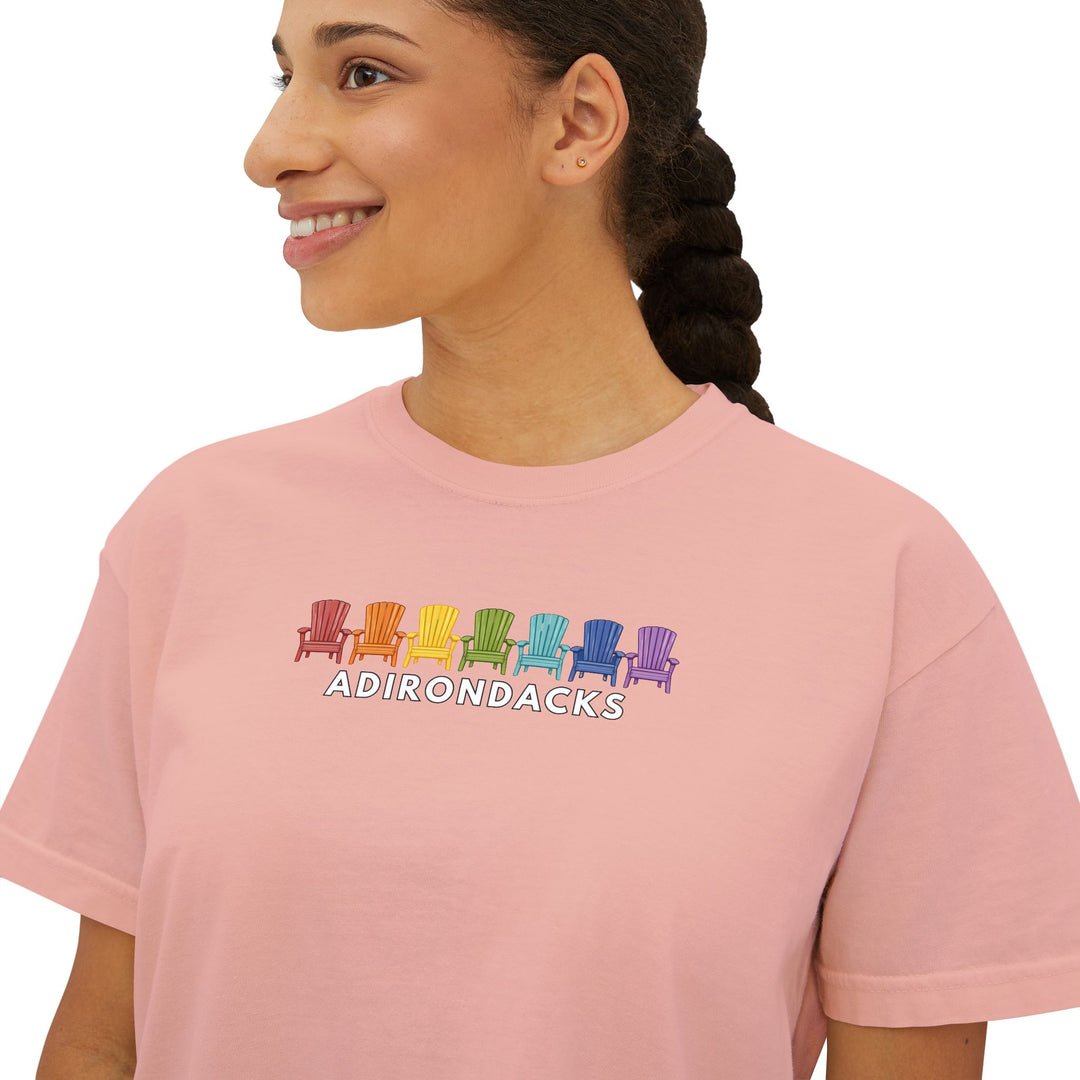 Adirondacks Rainbow Chairs Ladie's Boxy Tee