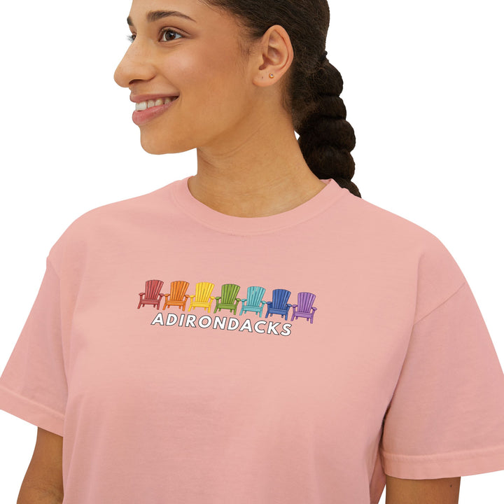 Adirondacks Rainbow Chairs Ladie's Boxy Tee