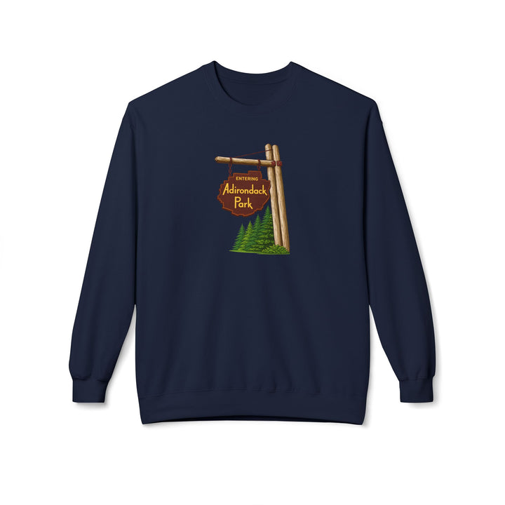 Entering Adirondack Park Sign Sweatshirt