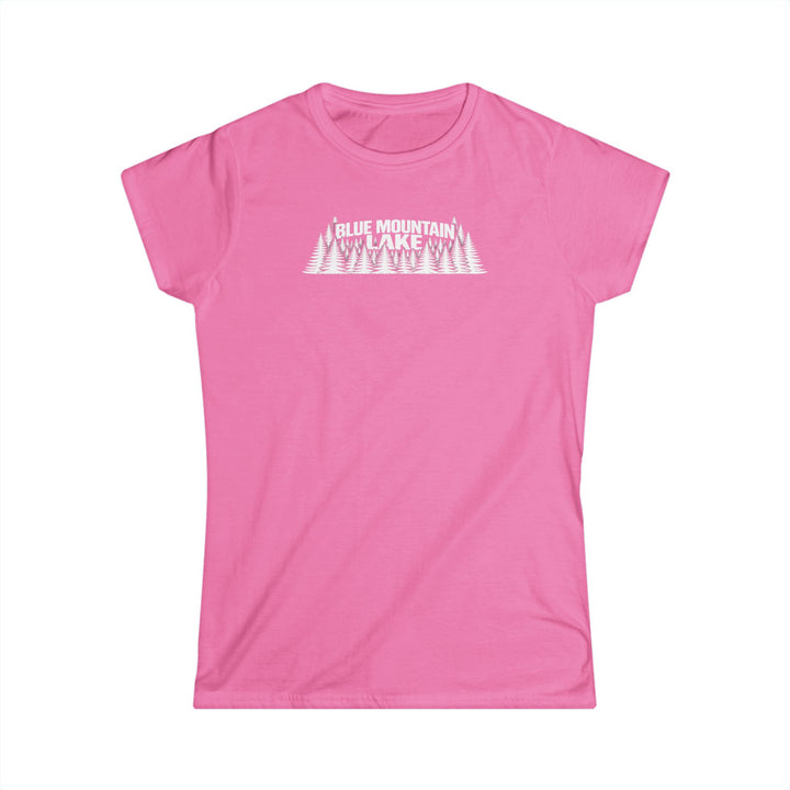 Blue Mountain Lake Trees Ladies Tee
