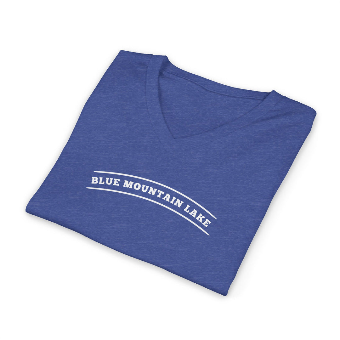 Blue Mountain Lake My Happy Place Unisex V-Neck T-Shirt