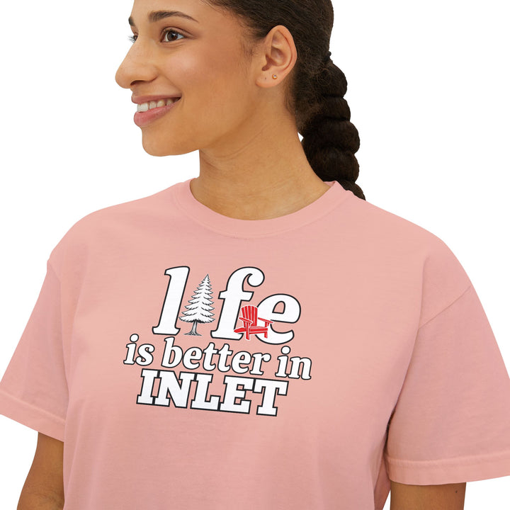 Life is Better in Inlet Ladies Boxy Tee