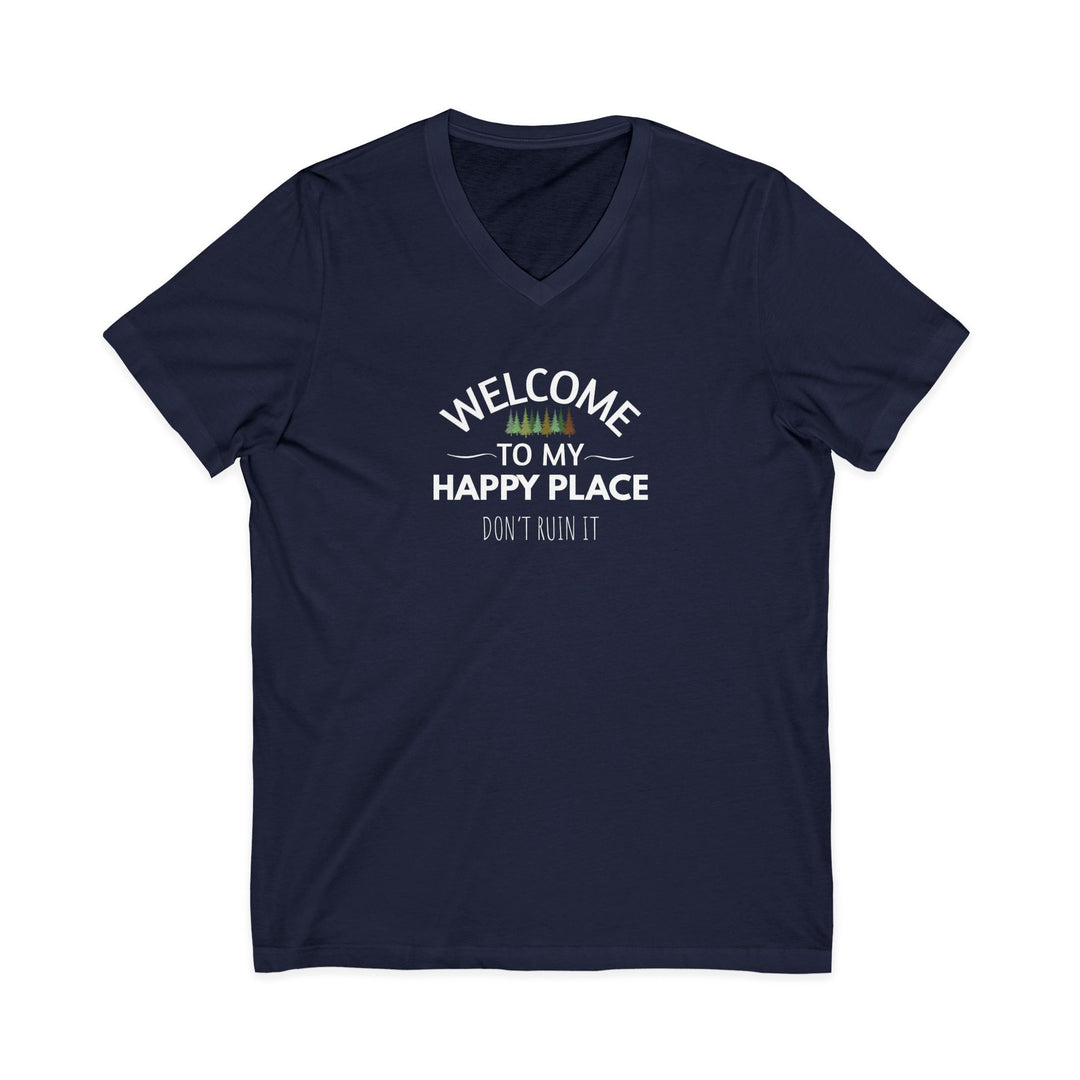 Welcome to My Happy Place Unisex V-Neck T-Shirt