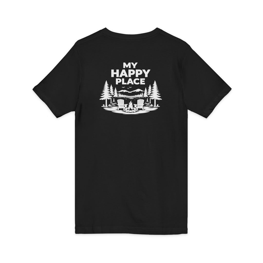 Indian Lake Unisex V-Neck T-Shirt - My Happy Place