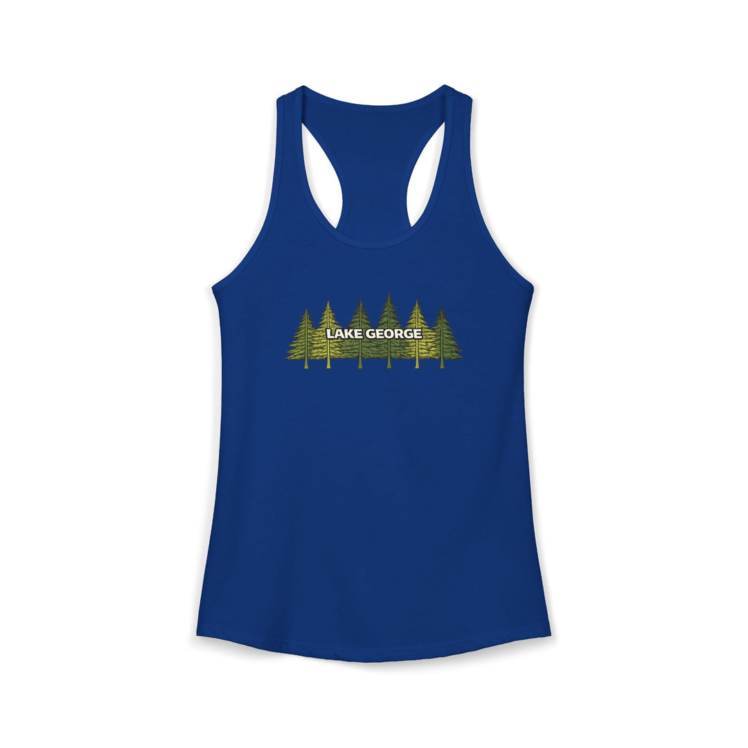 Lake George Green Trees Racerback Tank