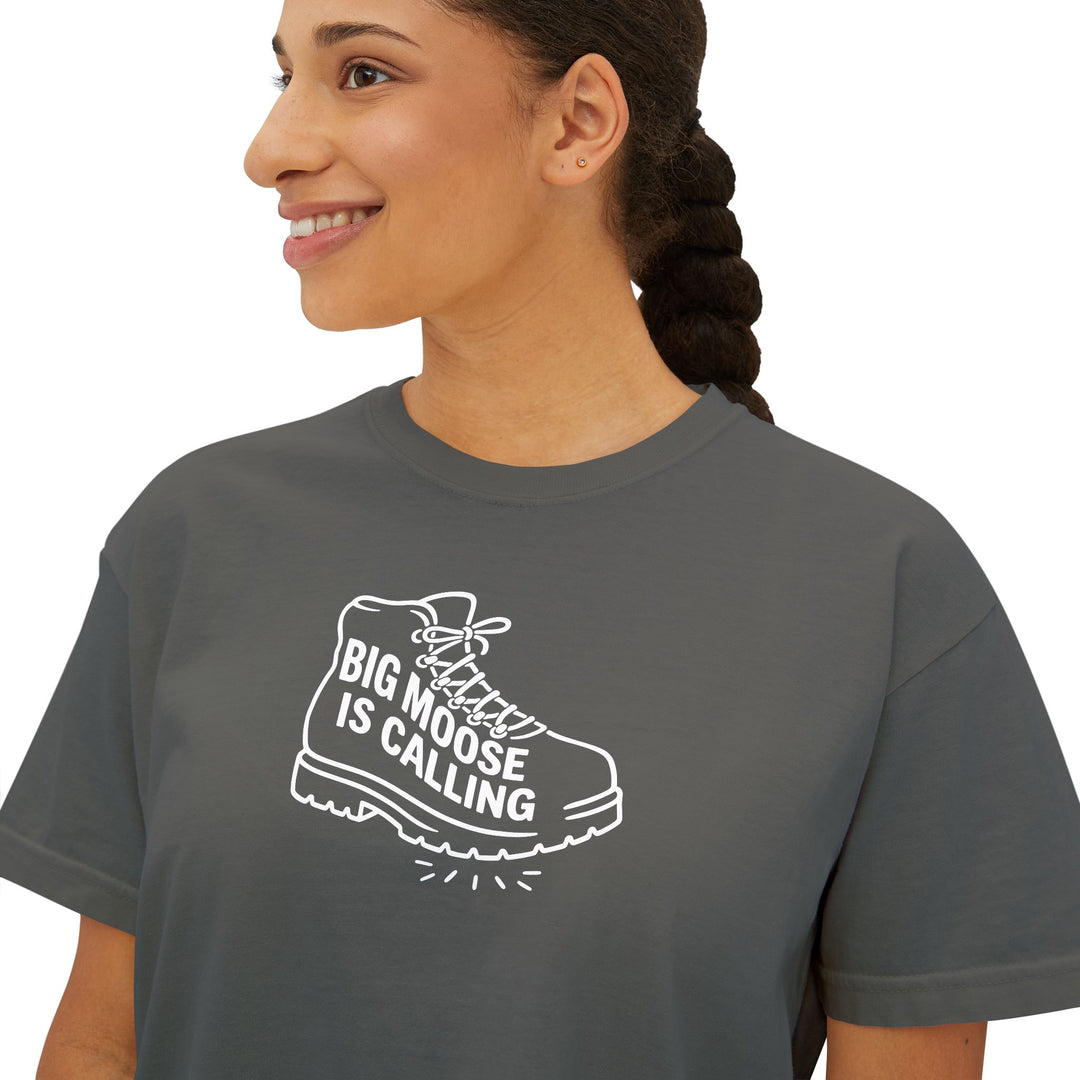 Big Moose Boot Ladies Boxy Tee