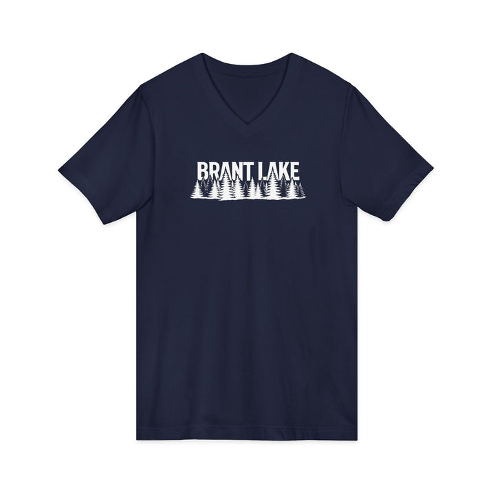 Brant Lake Unisex V-Neck Tee - Trees