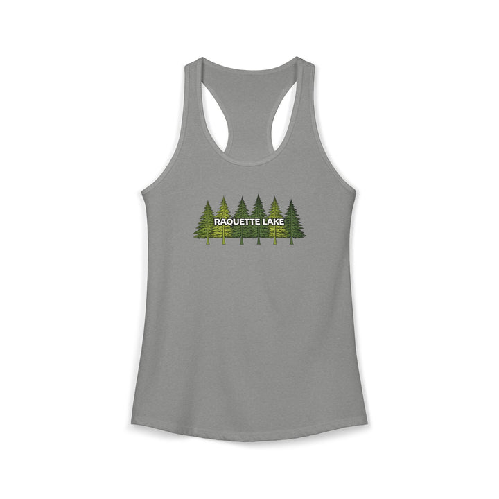 Raquette Tree Ladies Racerback - Pine Trees