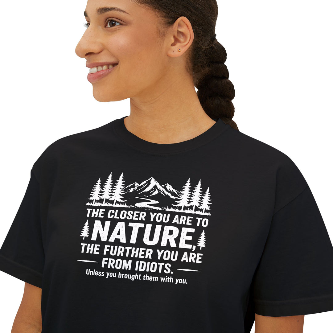 Nature-Idiots Ladies Boxy Tee
