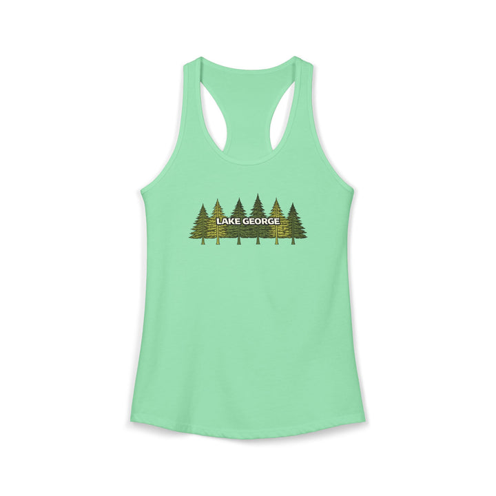 Lake George Green Trees Racerback Tank