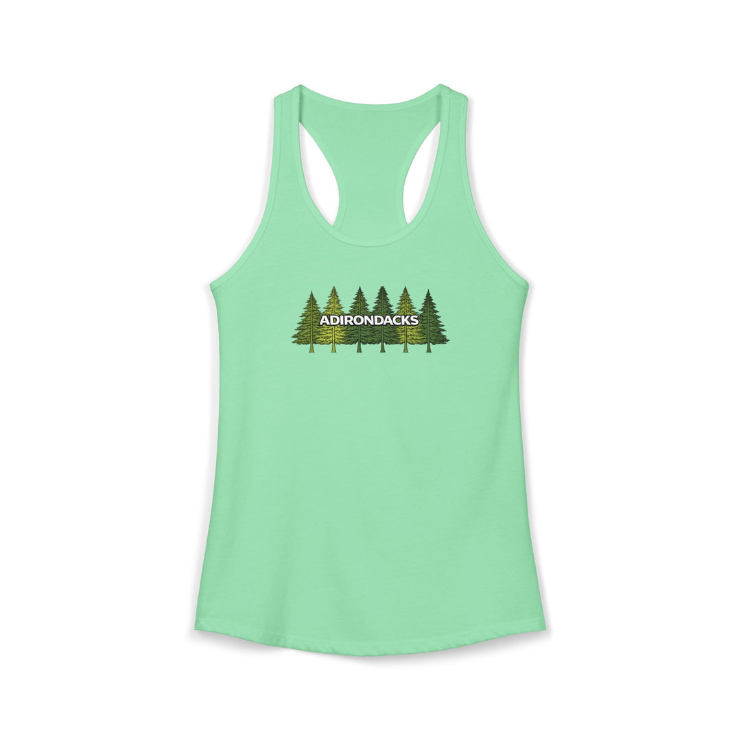 Adirondack Pine Trees Ladies Racerback
