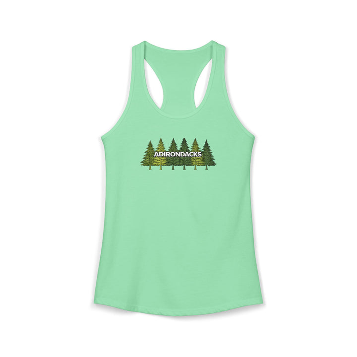 Adirondack Pine Trees Ladies Racerback