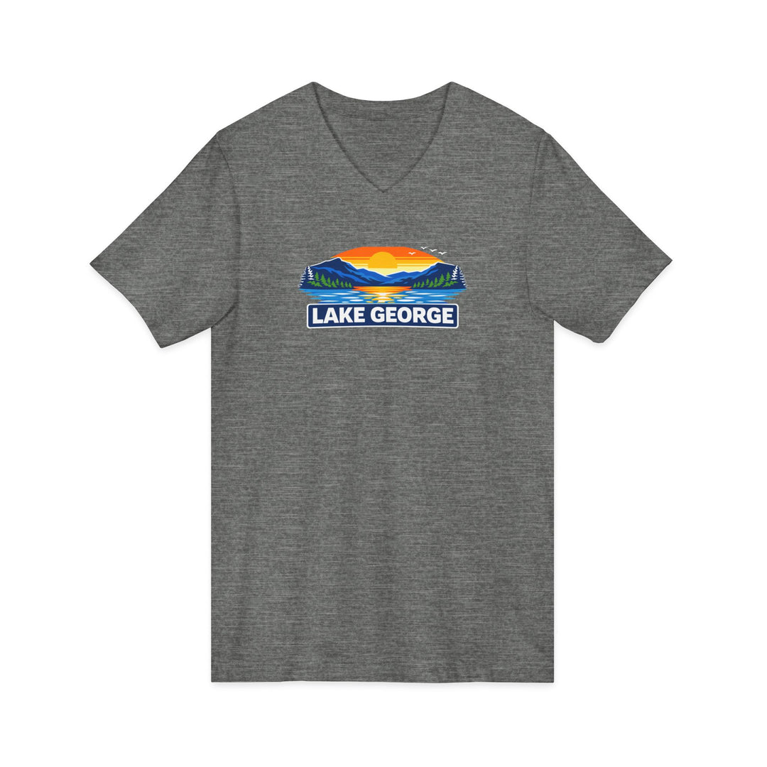 Lake George Sunset Unisex V-Neck