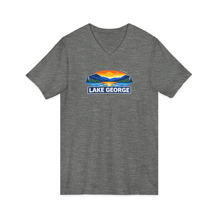 Lake George Sunset Unisex V-Neck