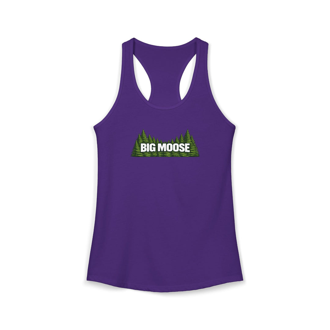 Big Moose Trees Ladies Racerback Tank
