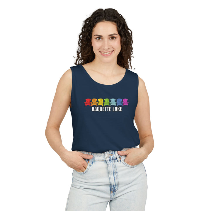 Raquette Lake Unisex Tank - Rainbow Chairs