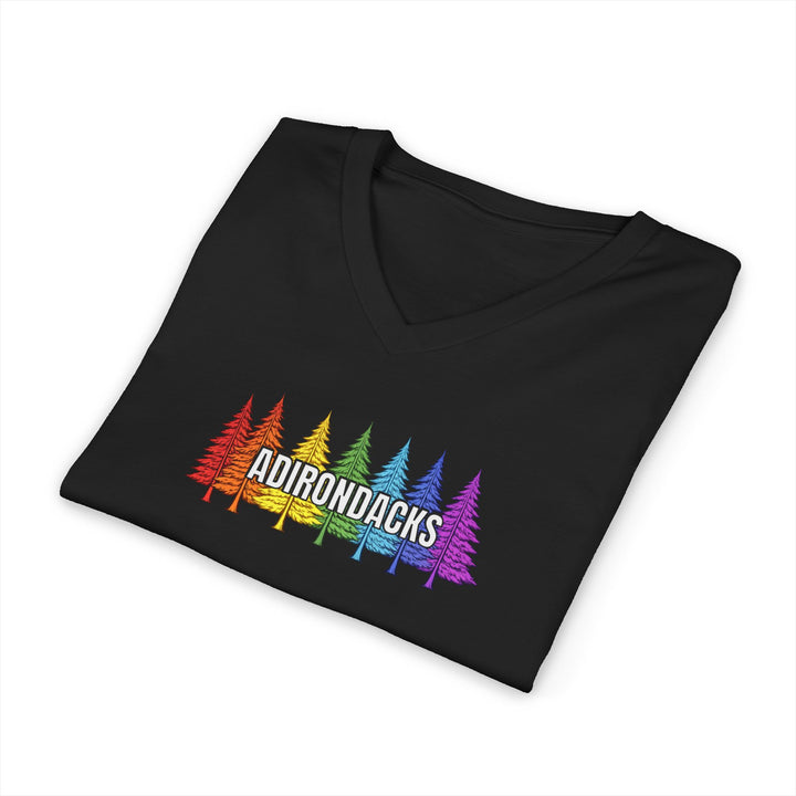 Adirondack Rainbow Trees Unisex V-Neck