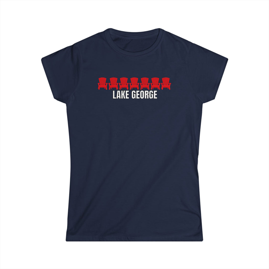 Lake George Red Chairs Ladies T-Shirt