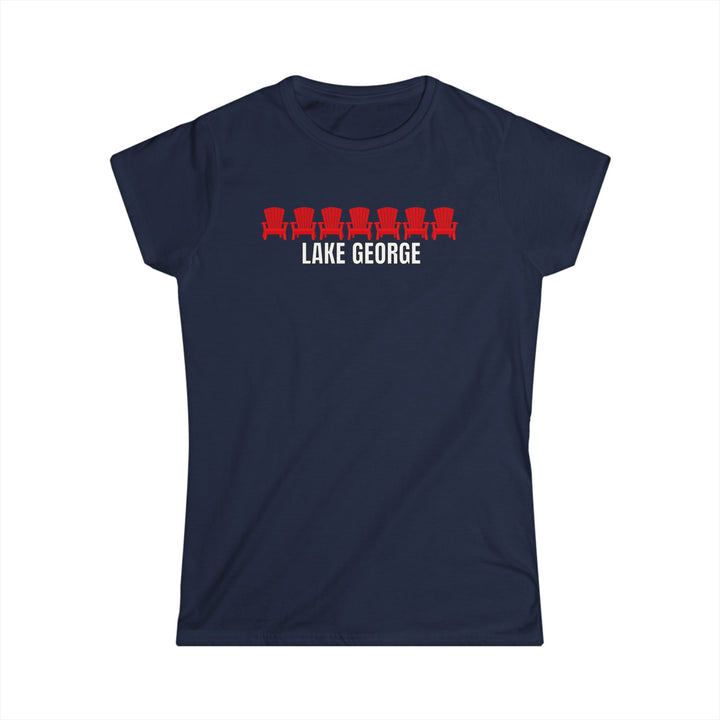 Lake George Red Chairs Ladies T-Shirt