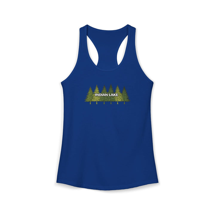 Indian Lake Ladies Racerback - Pine Trees