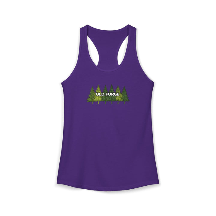 Old Forge Pine Trees Ladies Racerback