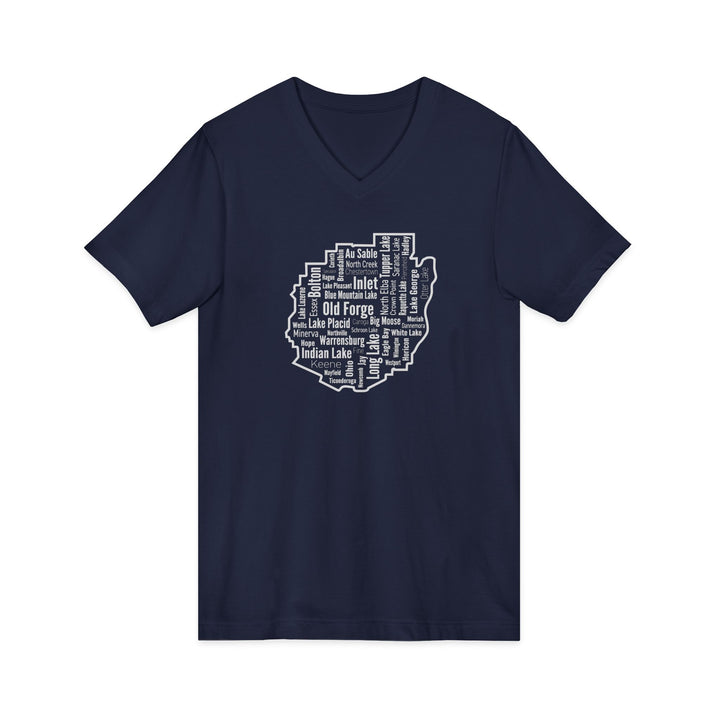 Adirondack Towns Unisex V-Neck