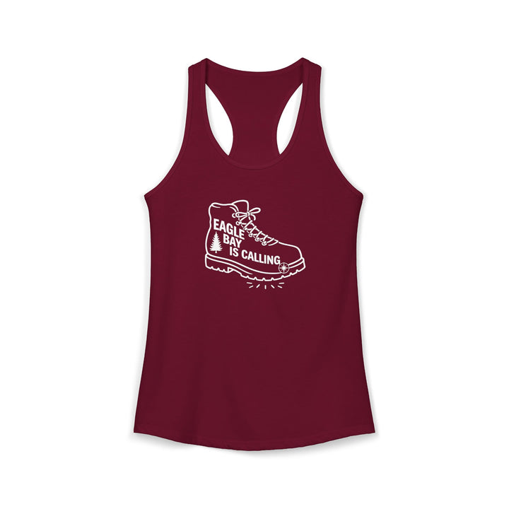 Eagle Bay is Calling Ladies Racerback