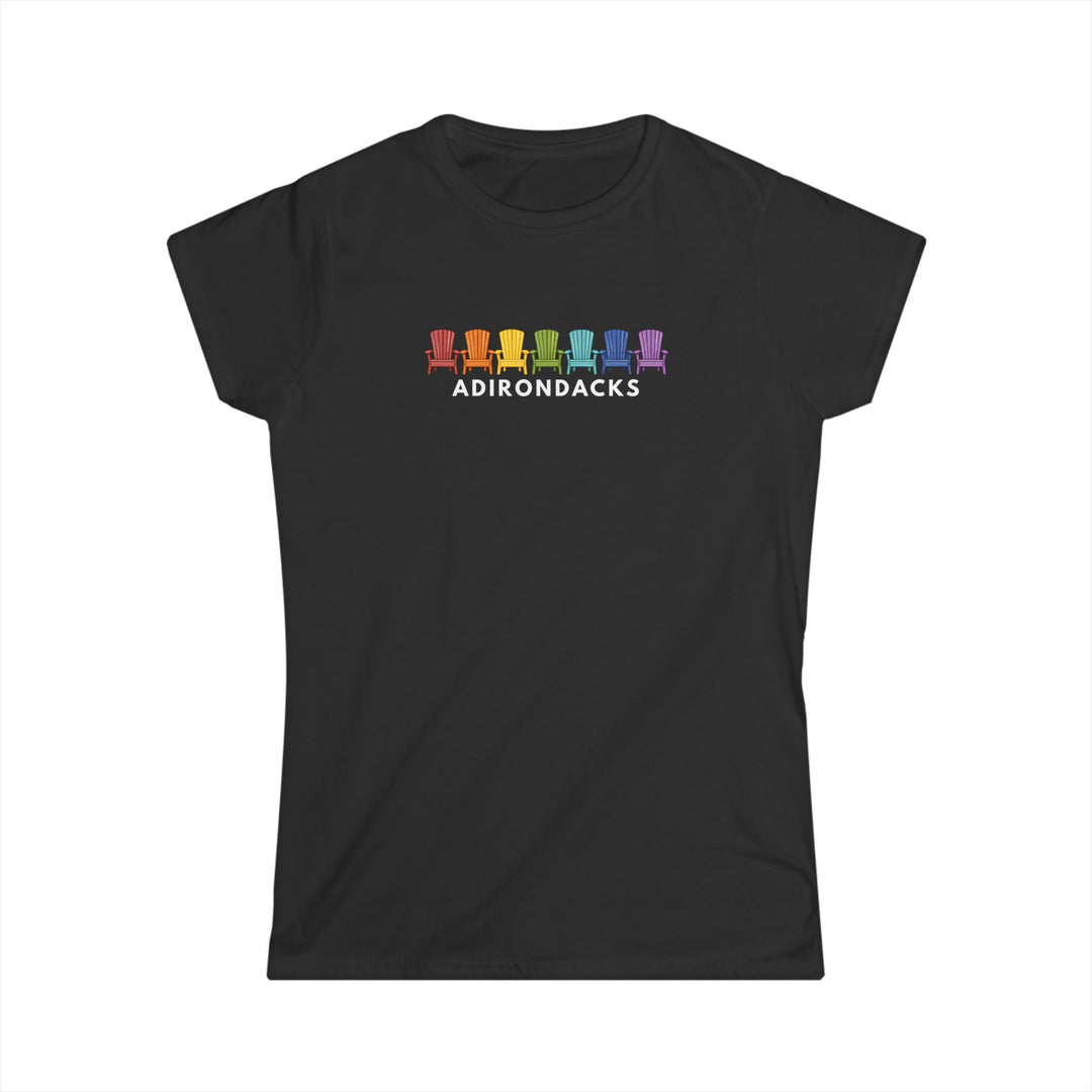 Adirondacks Rainbow Chairs Ladies T-Shirt