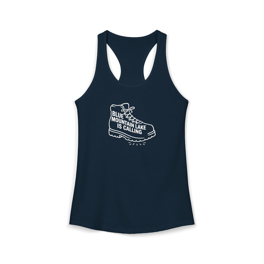 Blue Mountain Lake is Calling Ladies Racerback