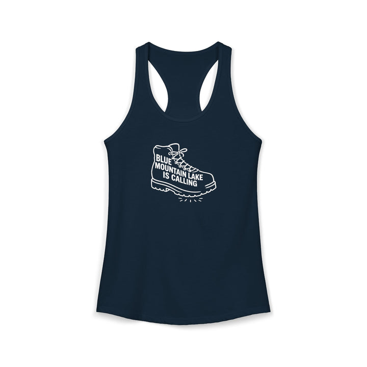Blue Mountain Lake is Calling Ladies Racerback