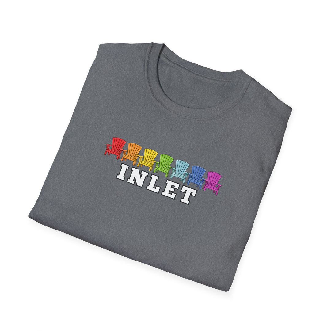 Inlet Unisex T-Shirt - Rainbow Chairs