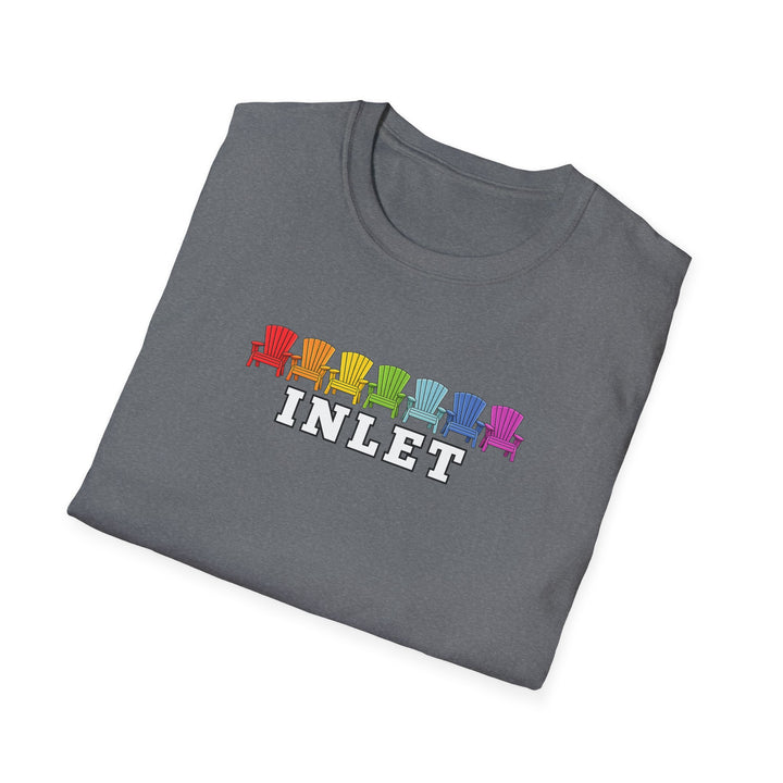 Inlet Unisex T-Shirt - Rainbow Chairs