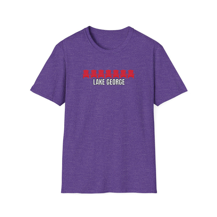 Lake George Unisex T-Shirt - Red Chairs