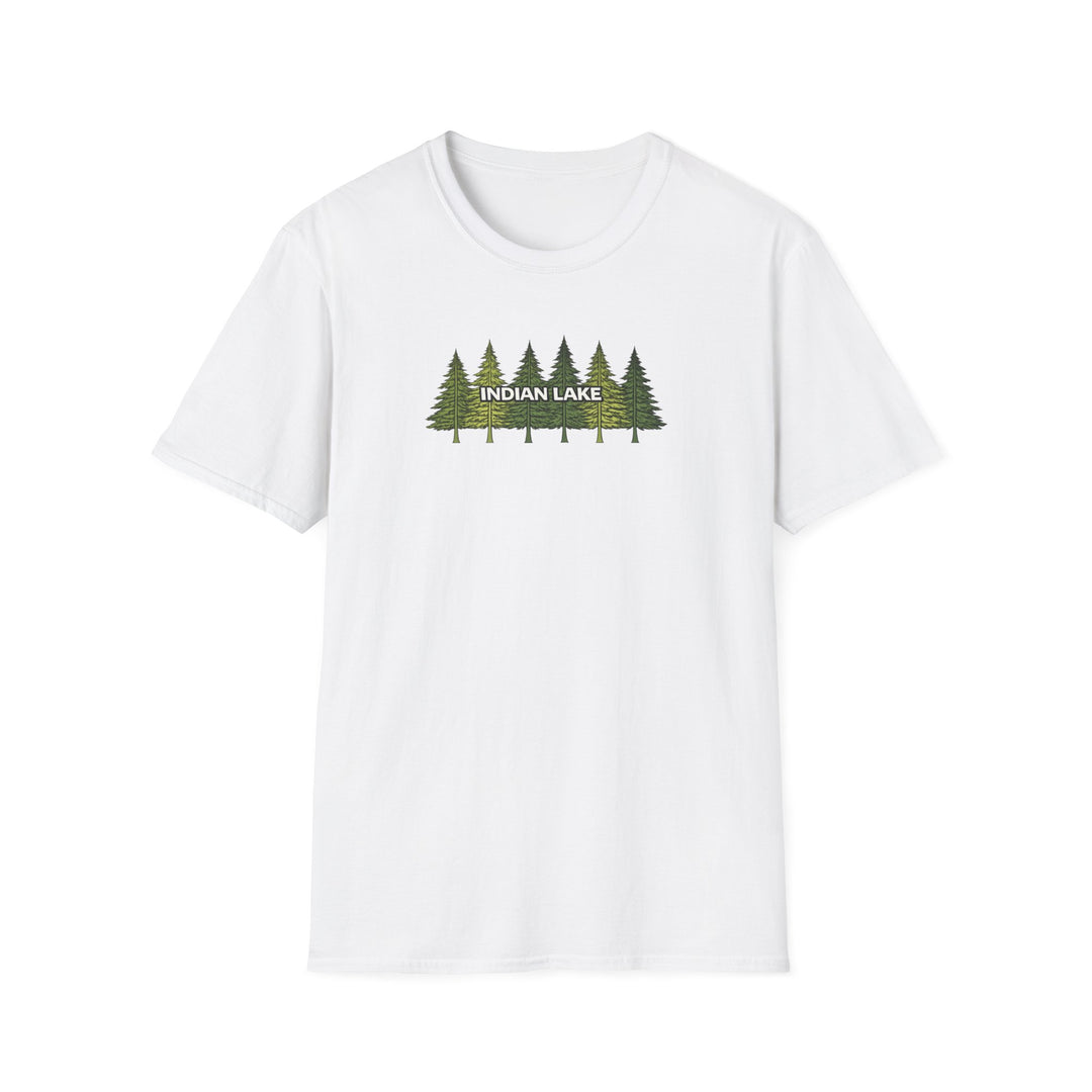 Indian Lake Unisex T-Shirt - Pine Trees