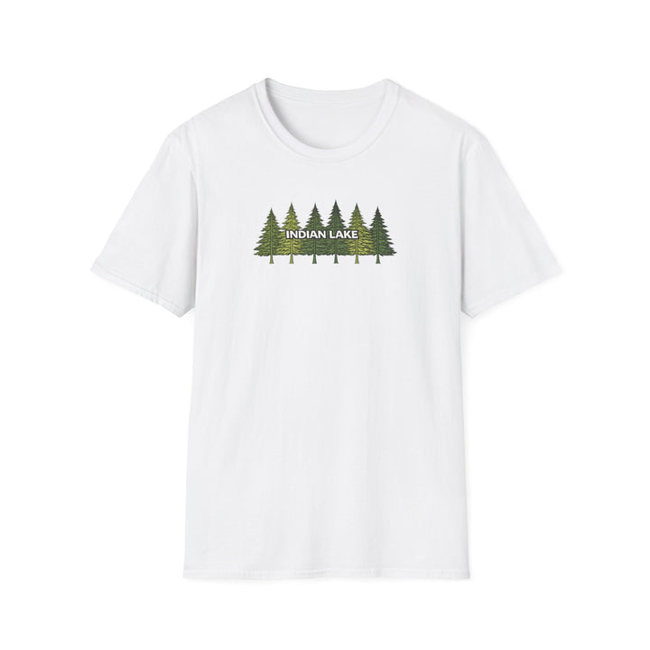 Indian Lake Unisex T-Shirt - Pine Trees