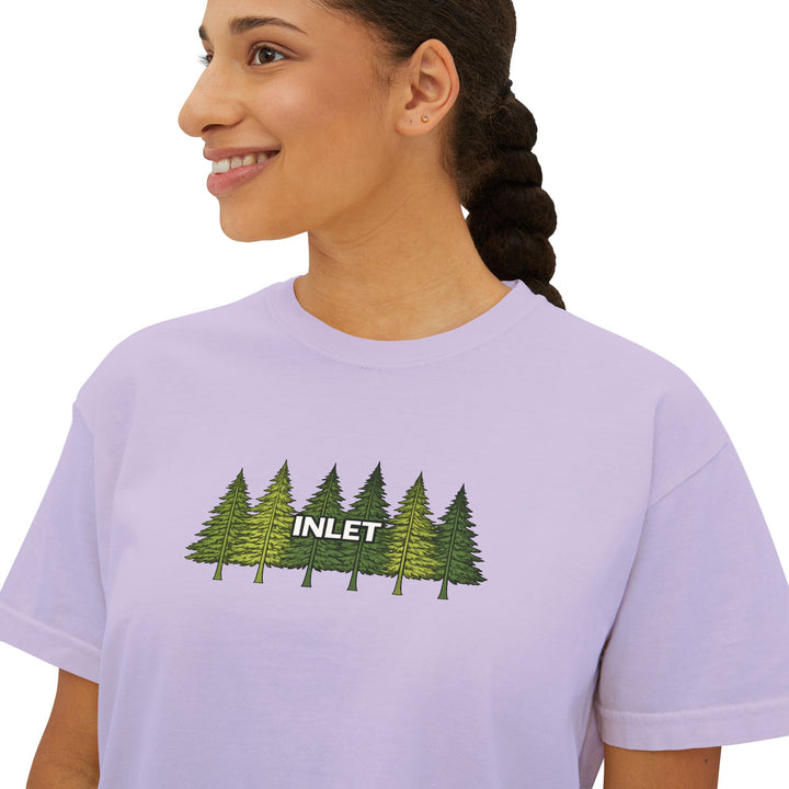 Inlet Ladies Boxy Tee - Pine Trees