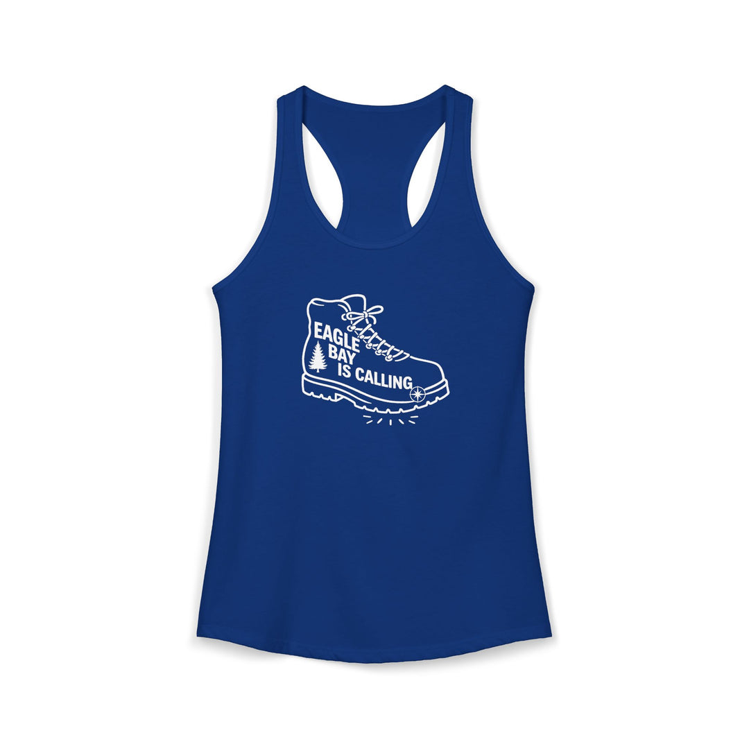 Eagle Bay is Calling Ladies Racerback