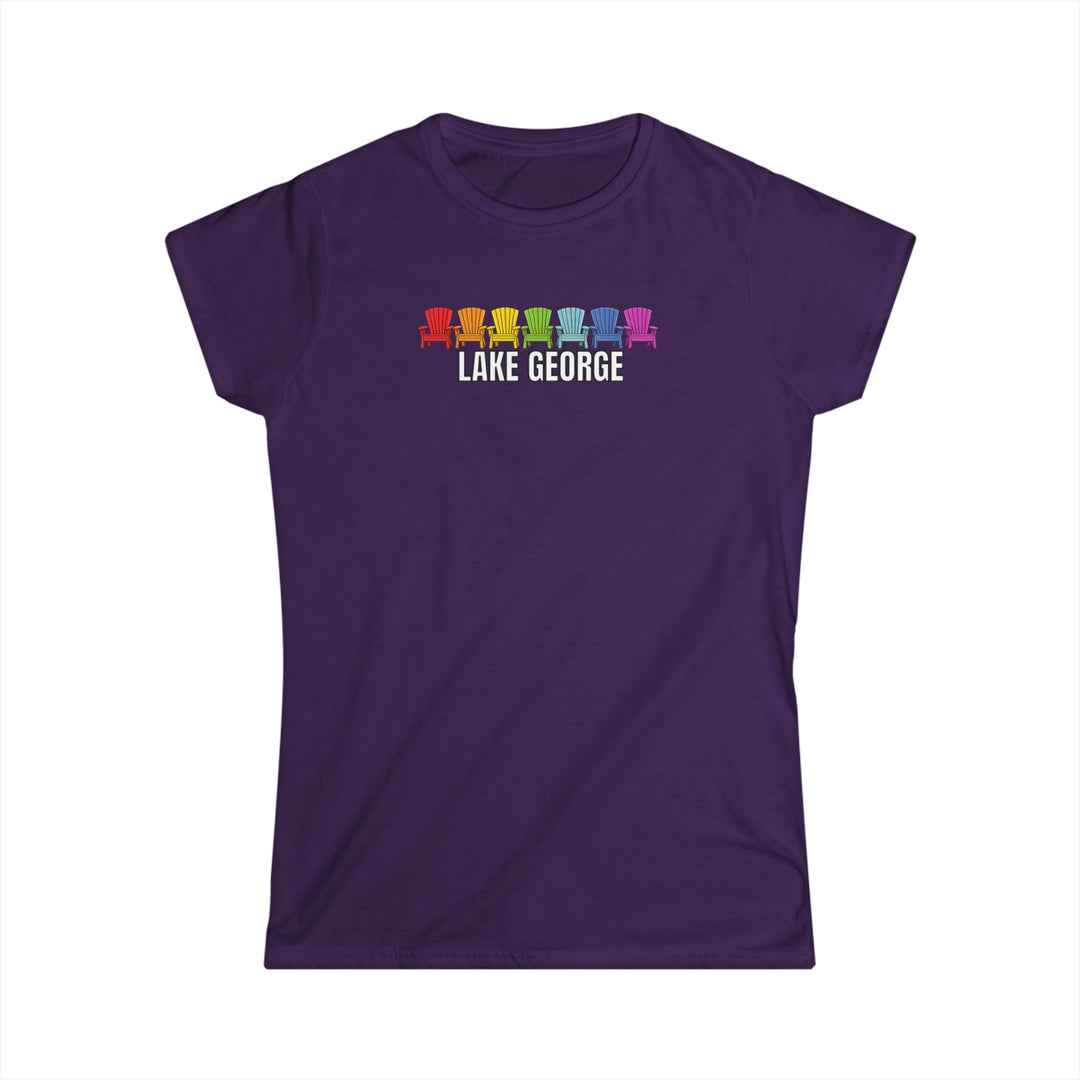Lake George Rainbow Chairs Ladies T-Shirt