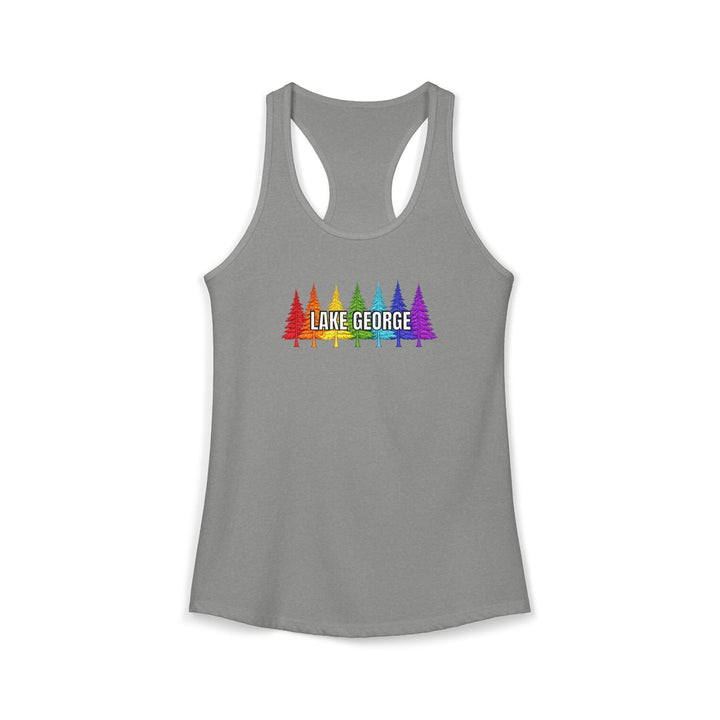 Lake George Rainbow Trees Racerback Tank