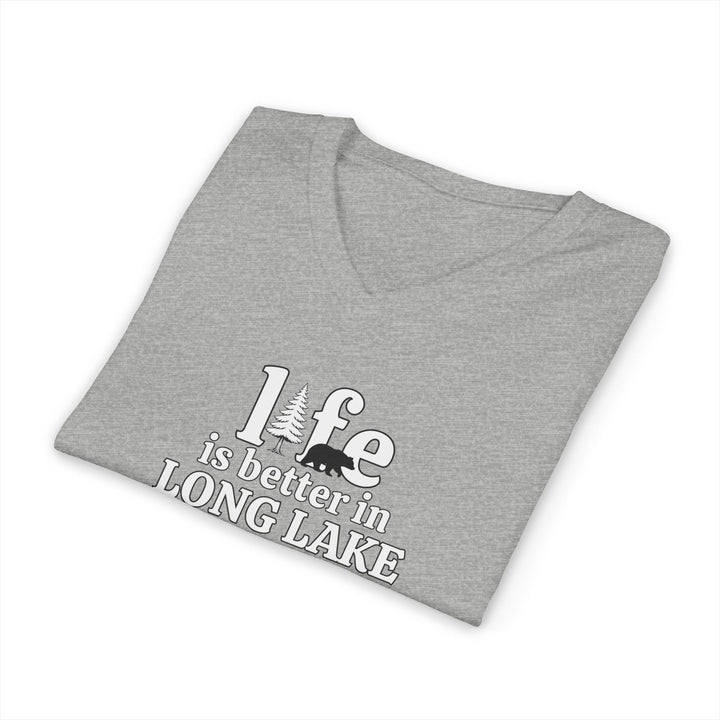 Life is Better in Long Lake Unisex V-Neck T-Shirt