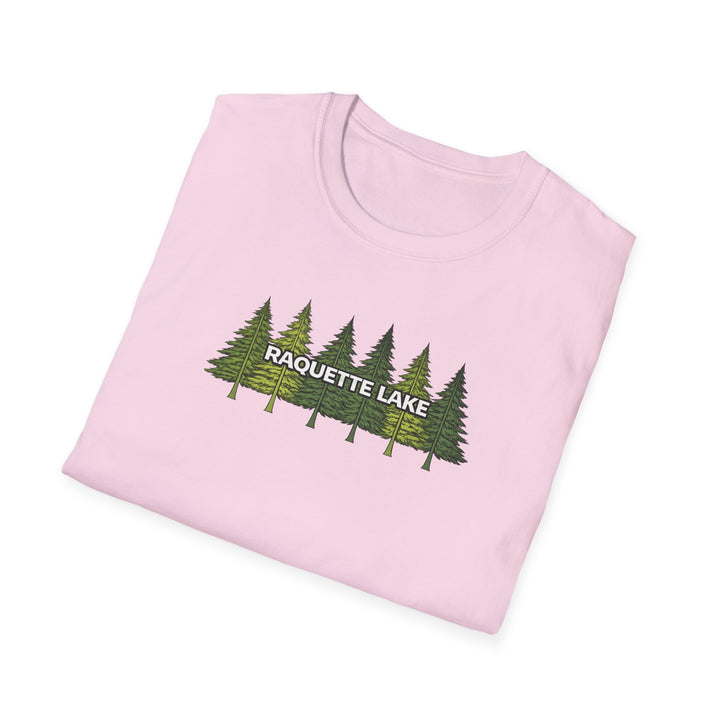 Raquette Lake Unisex T-Shirt - Pine Trees