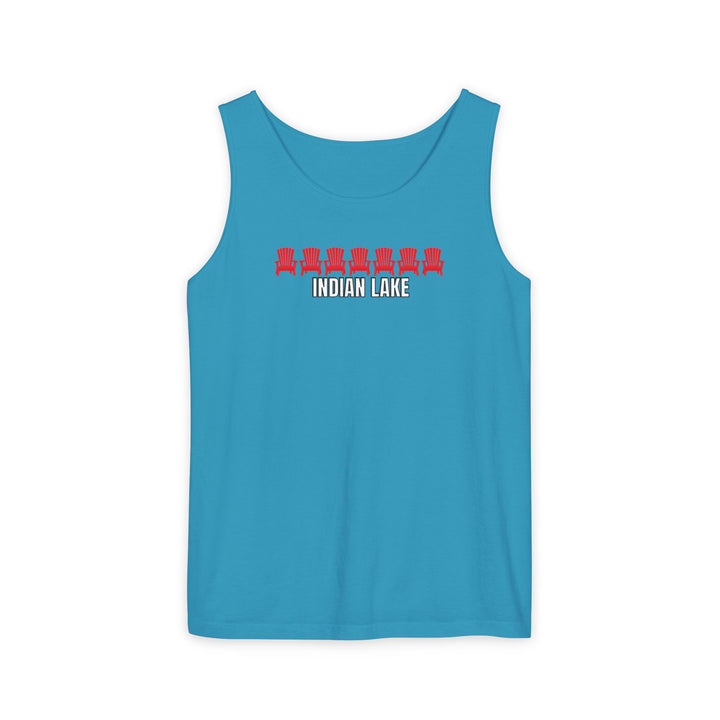 Indian Lake Unisex Tank - Red Chairs