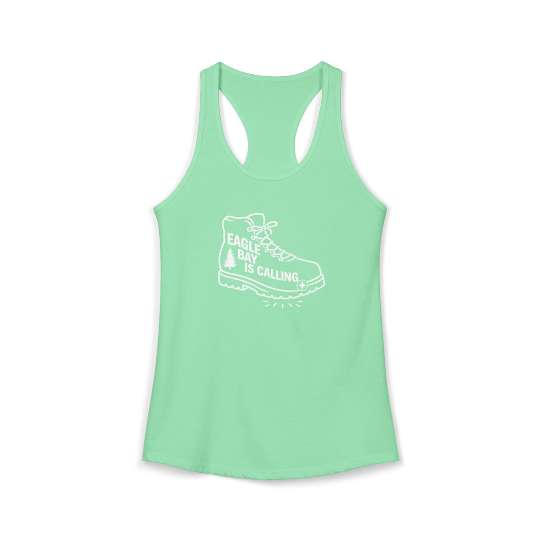 Eagle Bay is Calling Ladies Racerback