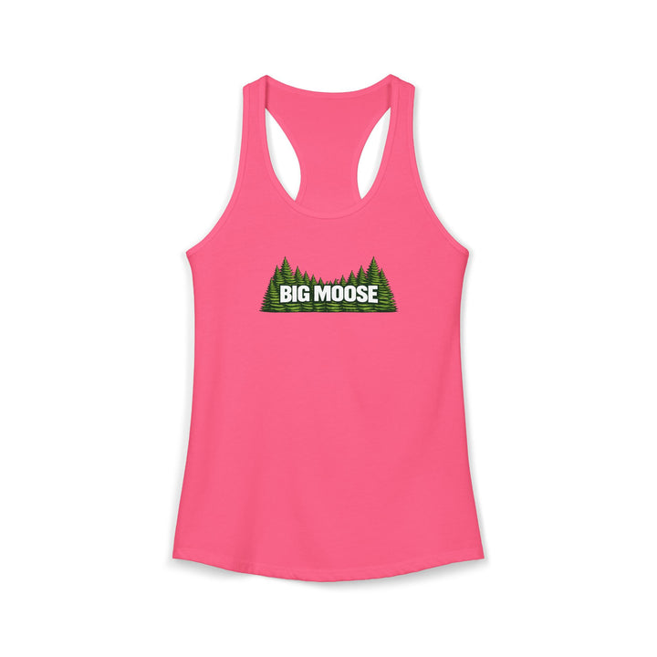 Big Moose Trees Ladies Racerback Tank