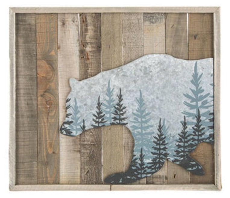 Rustic Bear and Moose Wall Art