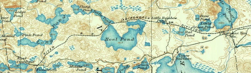 Hoel Pond Map Cuff Bracelet